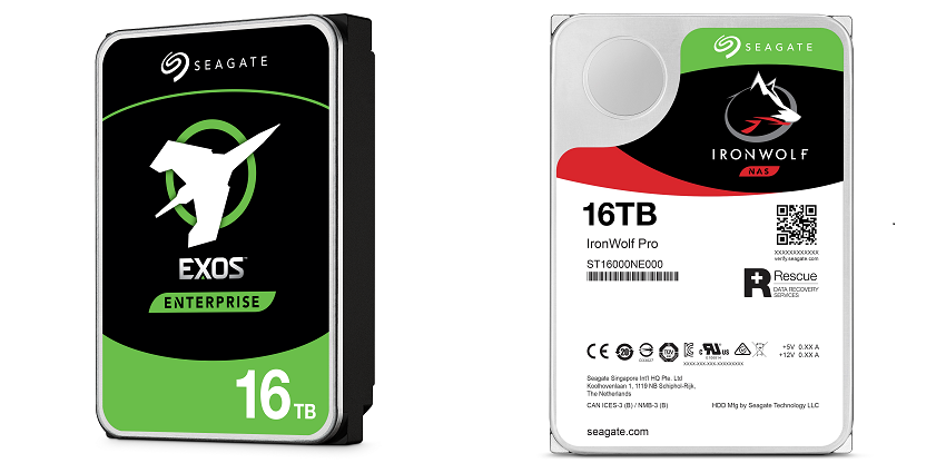 Seagate 16TB Exos, IronWolf HDD